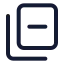 Copyminus icon with stroke standard style