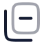 Copyminus icon with twotone rounded style