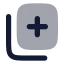 Copyplus icon with bulk rounded style