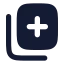 Copyplus icon with solid rounded style