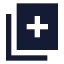 Copyplus icon with solid sharp style