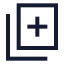 Copyplus icon with stroke sharp style