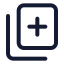 Copyplus icon with stroke standard style