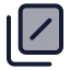 Copyslash icon with duotone standard style
