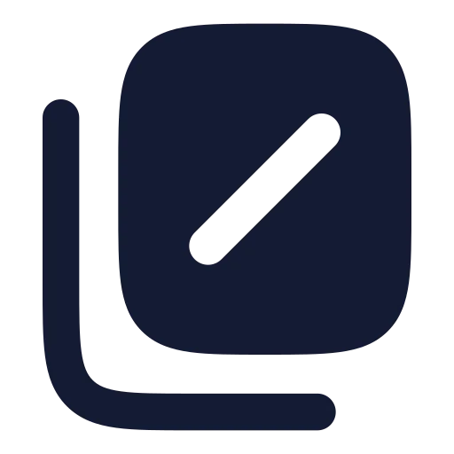 Copy Slash Icon in Solid Rounded style