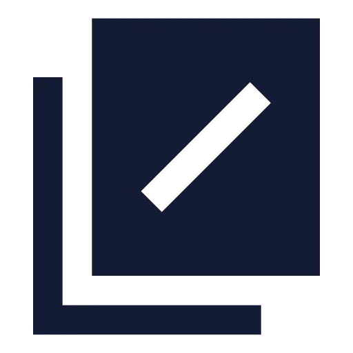 Copy Slash Icon in Solid Sharp style