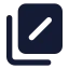 Copyslash icon with solid standard style