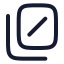 Copyslash icon with stroke rounded style
