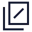 Copyslash icon with stroke sharp style