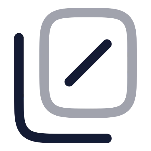 Copy Slash Icon in Twotone Rounded style