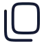 Copy icon with stroke rounded style