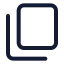 Copy icon with stroke standard style