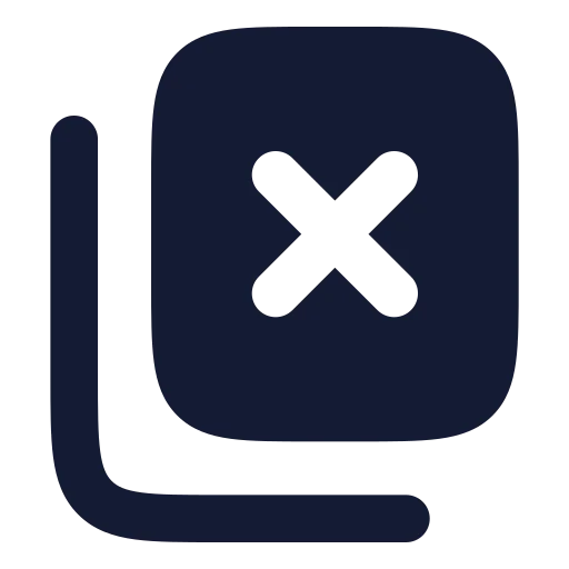 Copy X Icon in Solid Rounded style