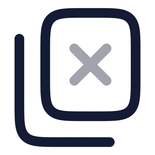 Copy X Icon in Twotone Rounded style