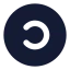 Copyleft icon with solid rounded style
