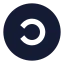 Copyleft icon with solid sharp style