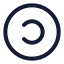 Copyleft icon with stroke rounded style