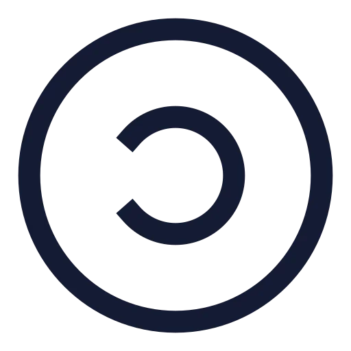 Copyleft Icon in Stroke Sharp style