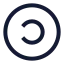 Copyleft icon with stroke sharp style