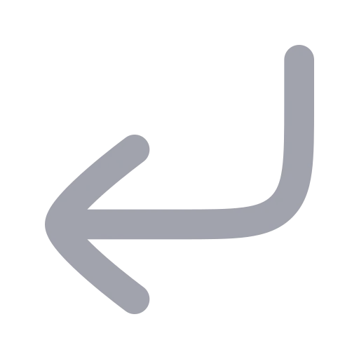 Corner Down Left Icon in Bulk Rounded style