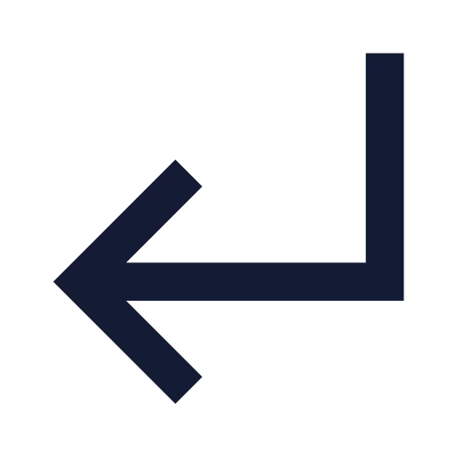 Corner Down Left Icon in Solid Sharp style