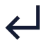 Cornerdownleft icon with solid sharp style