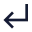 Cornerdownleft icon with solid sharp style