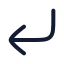 Cornerdownleft icon with stroke rounded style