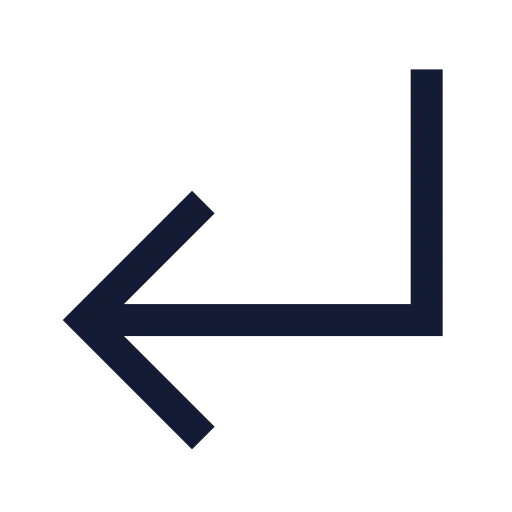 Corner Down Left Icon in Stroke Sharp style