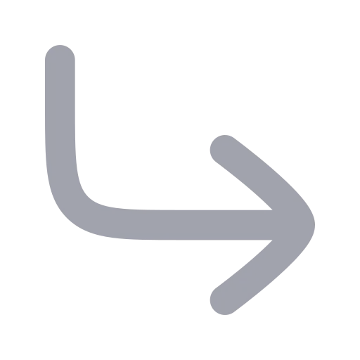 Corner Down Right Icon in Bulk Rounded style