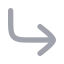 Cornerdownright icon with bulk rounded style
