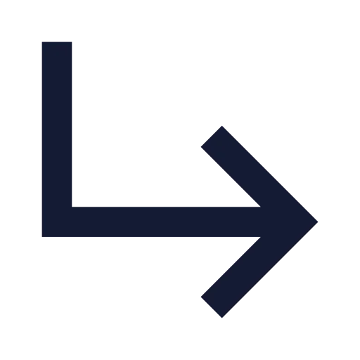 Corner Down Right Icon in Solid Sharp style