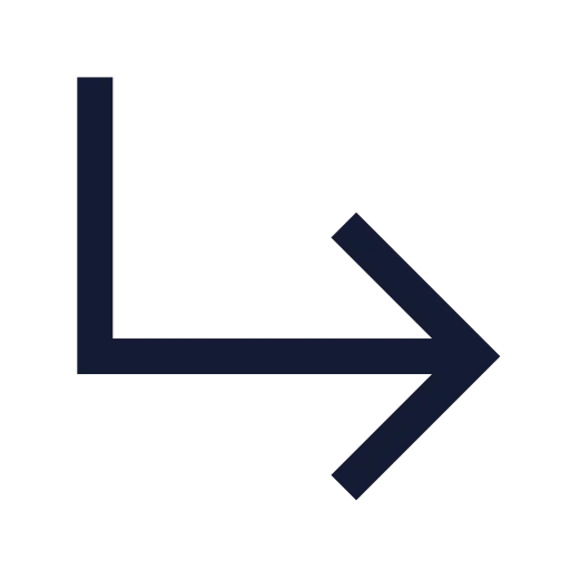Corner Down Right Icon in Stroke Sharp style