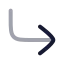 Cornerdownright icon with twotone rounded style