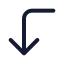 Cornerleftdown icon with duotone standard style