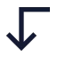 Cornerleftdown icon with solid sharp style