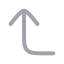 Cornerleftup icon with duotone rounded style