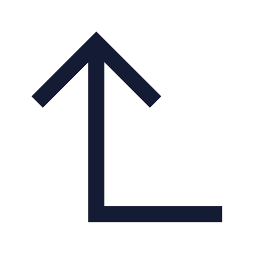 Corner Left Up Icon in Stroke Sharp style