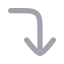 Cornerrightdown icon with bulk rounded style