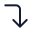 Cornerrightdown icon with duotone standard style
