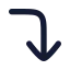 Cornerrightdown icon with solid rounded style