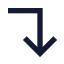 Cornerrightdown icon with solid sharp style
