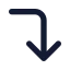 Cornerrightdown icon with solid standard style