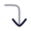 Cornerrightdown icon with twotone rounded style