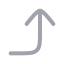 Cornerrightup icon with duotone rounded style
