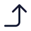 Cornerrightup icon with duotone standard style