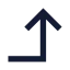 Cornerrightup icon with solid sharp style