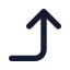 Cornerrightup icon with solid standard style