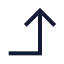 Cornerrightup icon with stroke sharp style