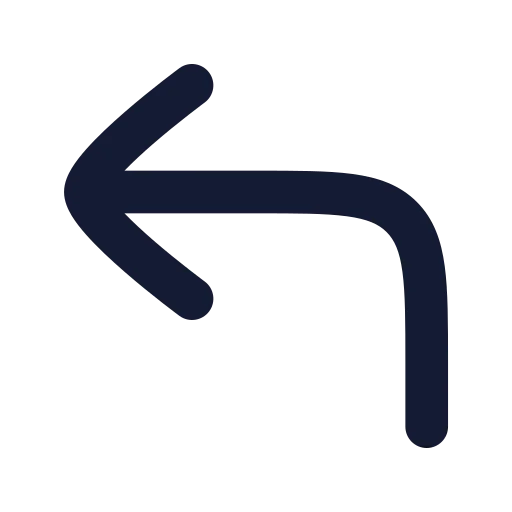 Corner Up Left Icon in Solid Rounded style